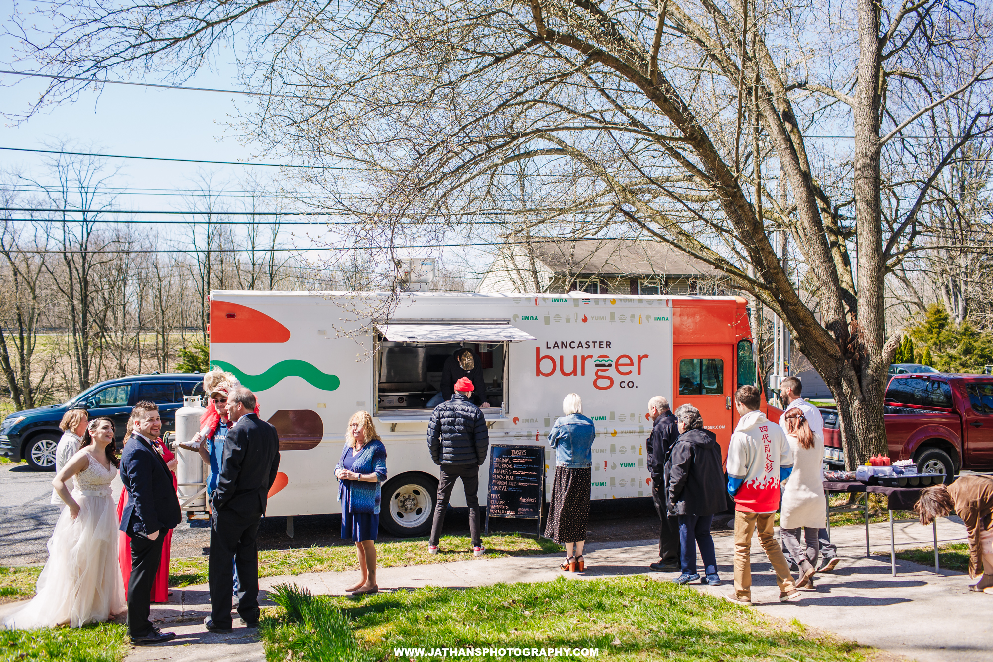 Lancaster Burger Company Food Truck At A Backyard Wedding