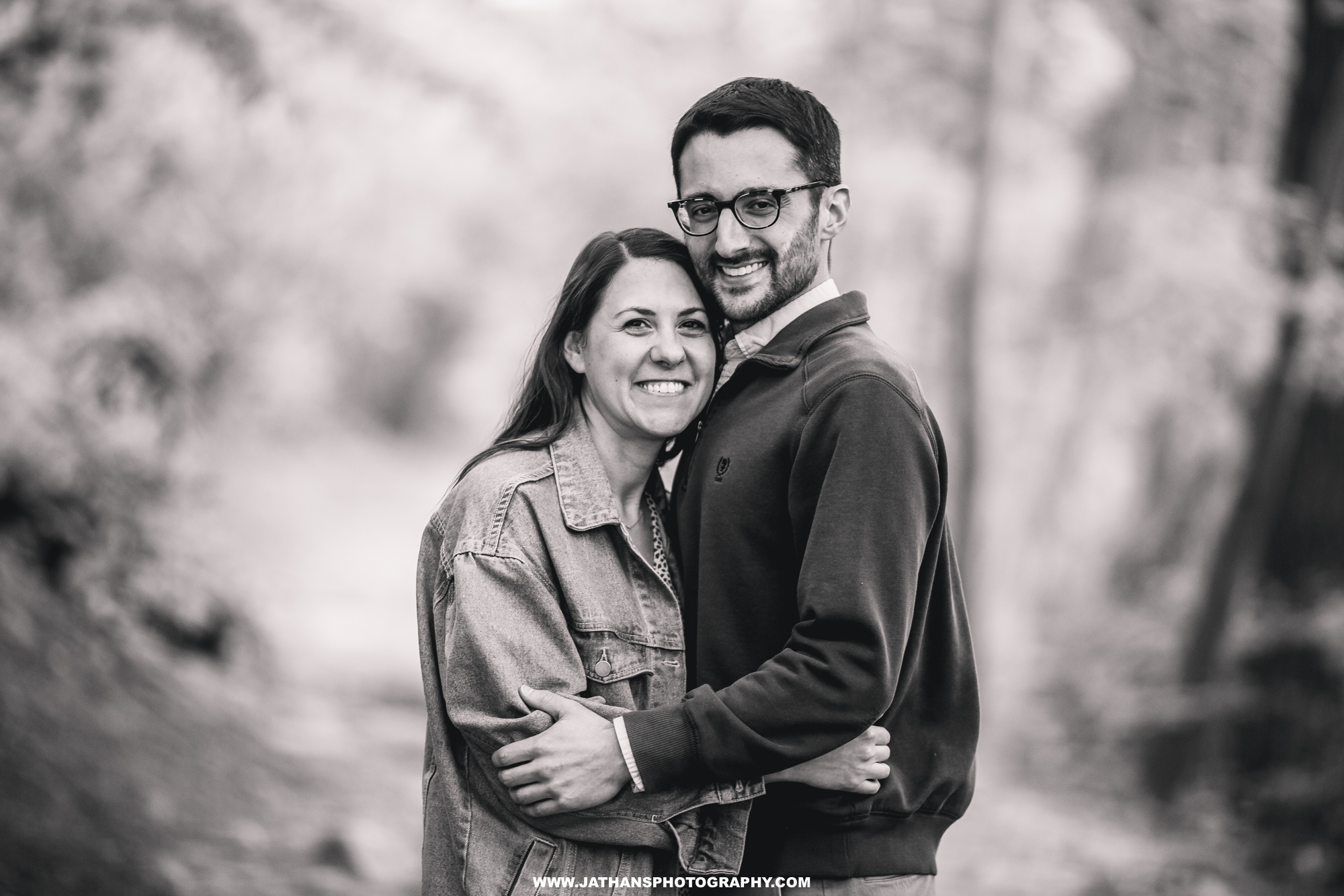 Wissahickon Creek Philadelphia Engagement Photo