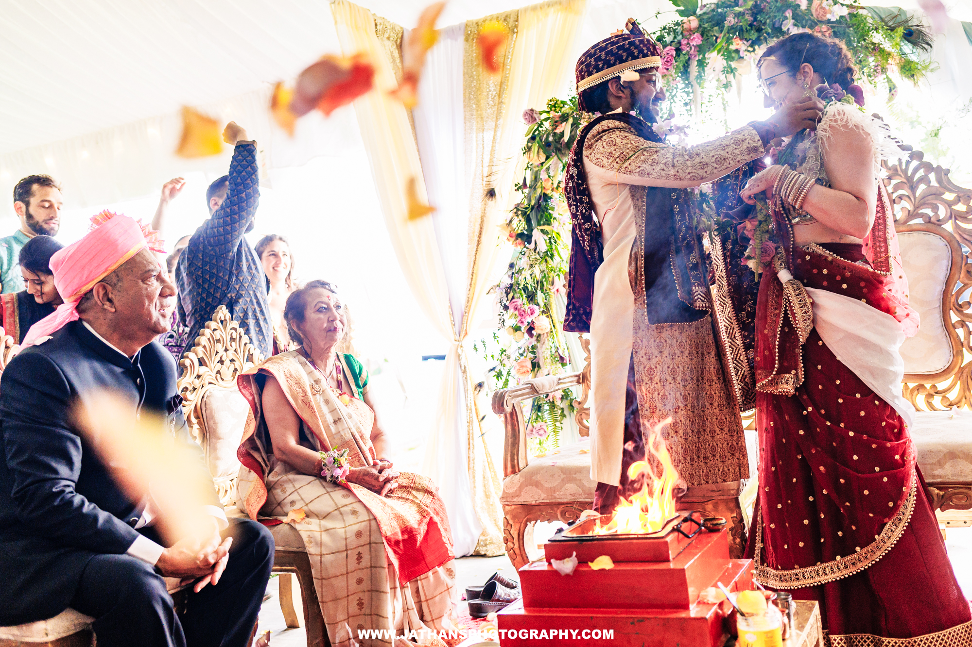 Amazing Backyard Indian Wedding Skinny Dipping Colorful 