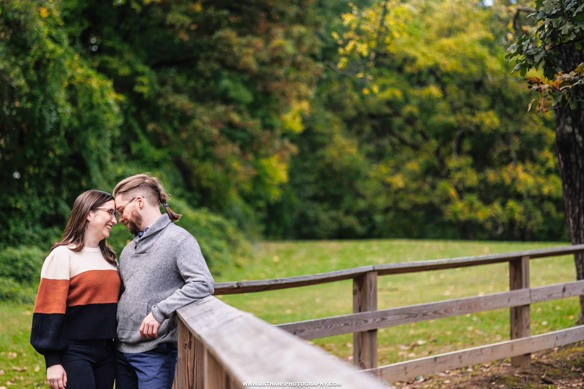 Gorgeous Outside Engagement Session In Washington DC Rock Creek Park