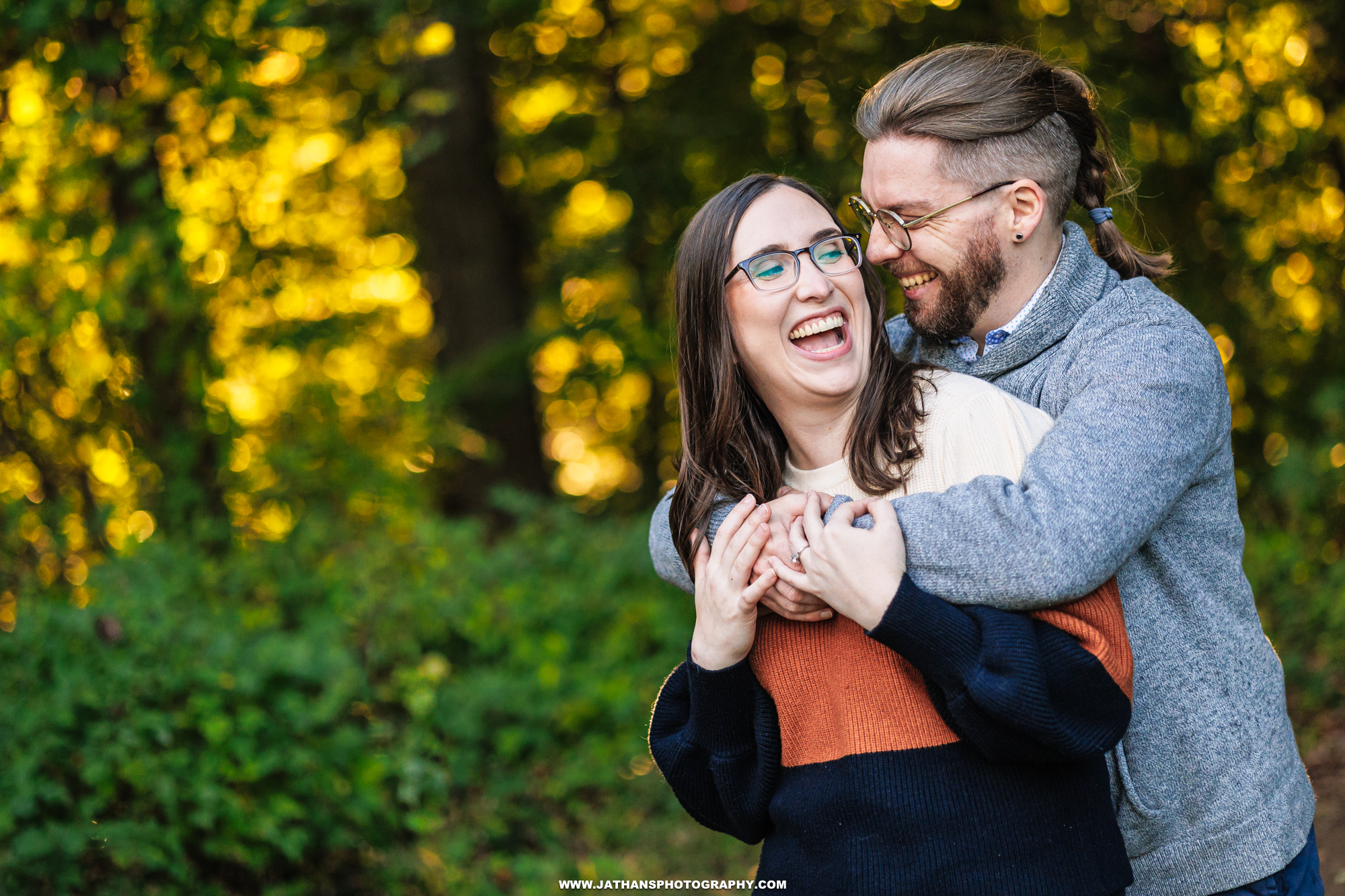 Gorgeous Outside Engagement Session In Washington DC Rock Creek Park