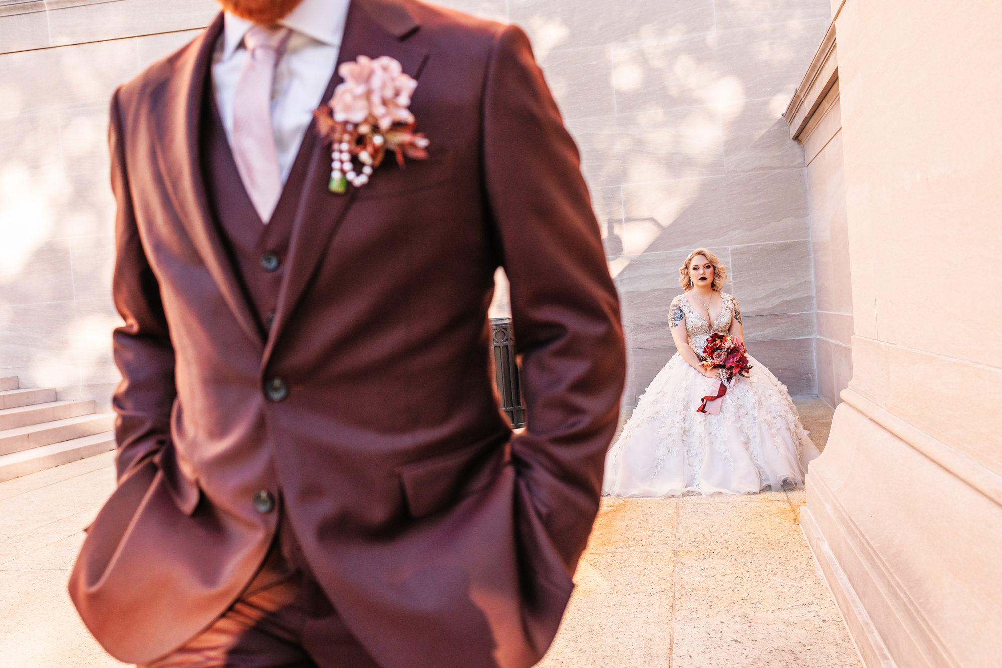 War Memorial Elegant Beautiful Wedding Washington DC War Memorial 