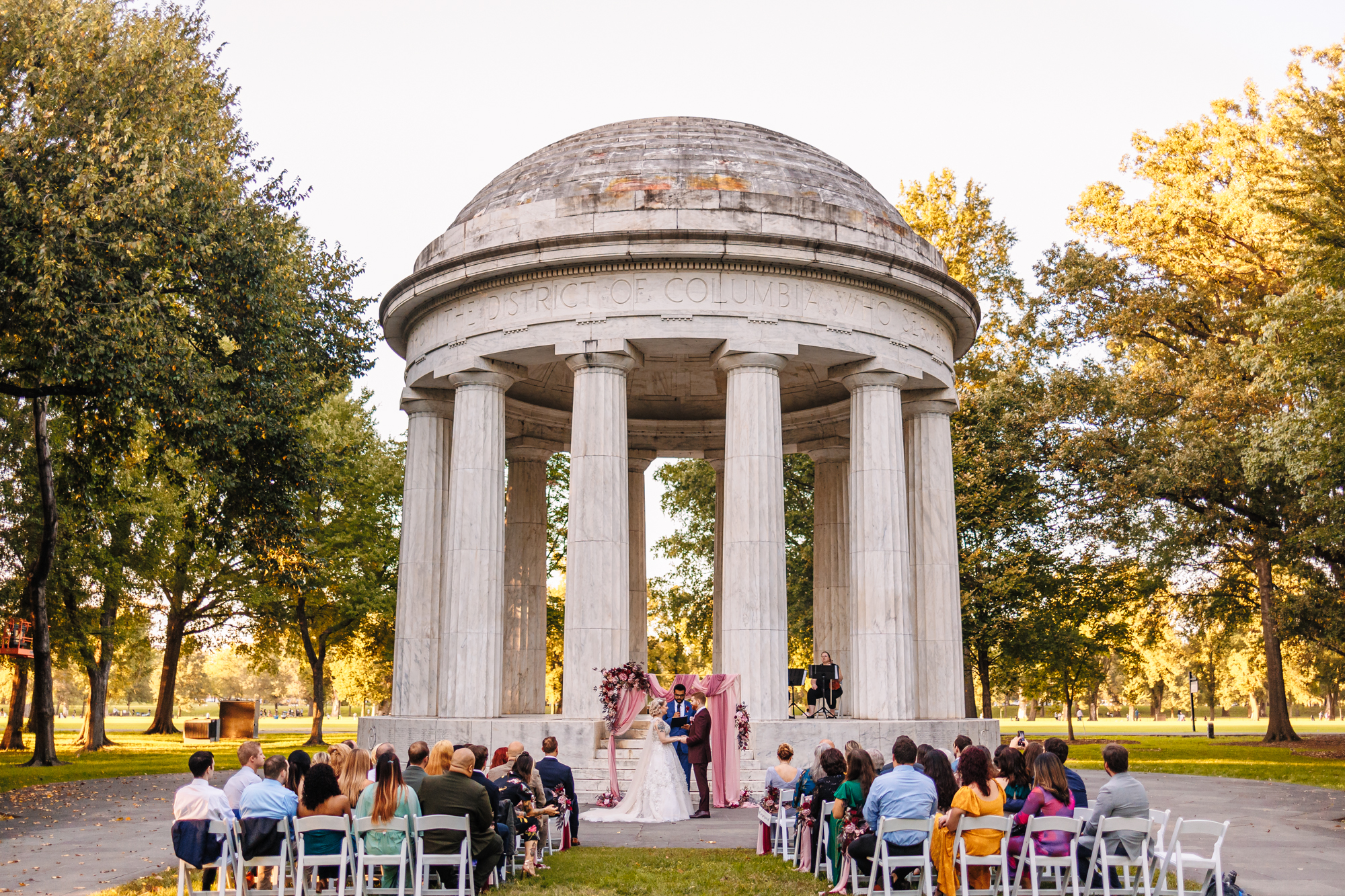 War Memorial Elegant Beautiful Wedding Washington DC War Memorial 