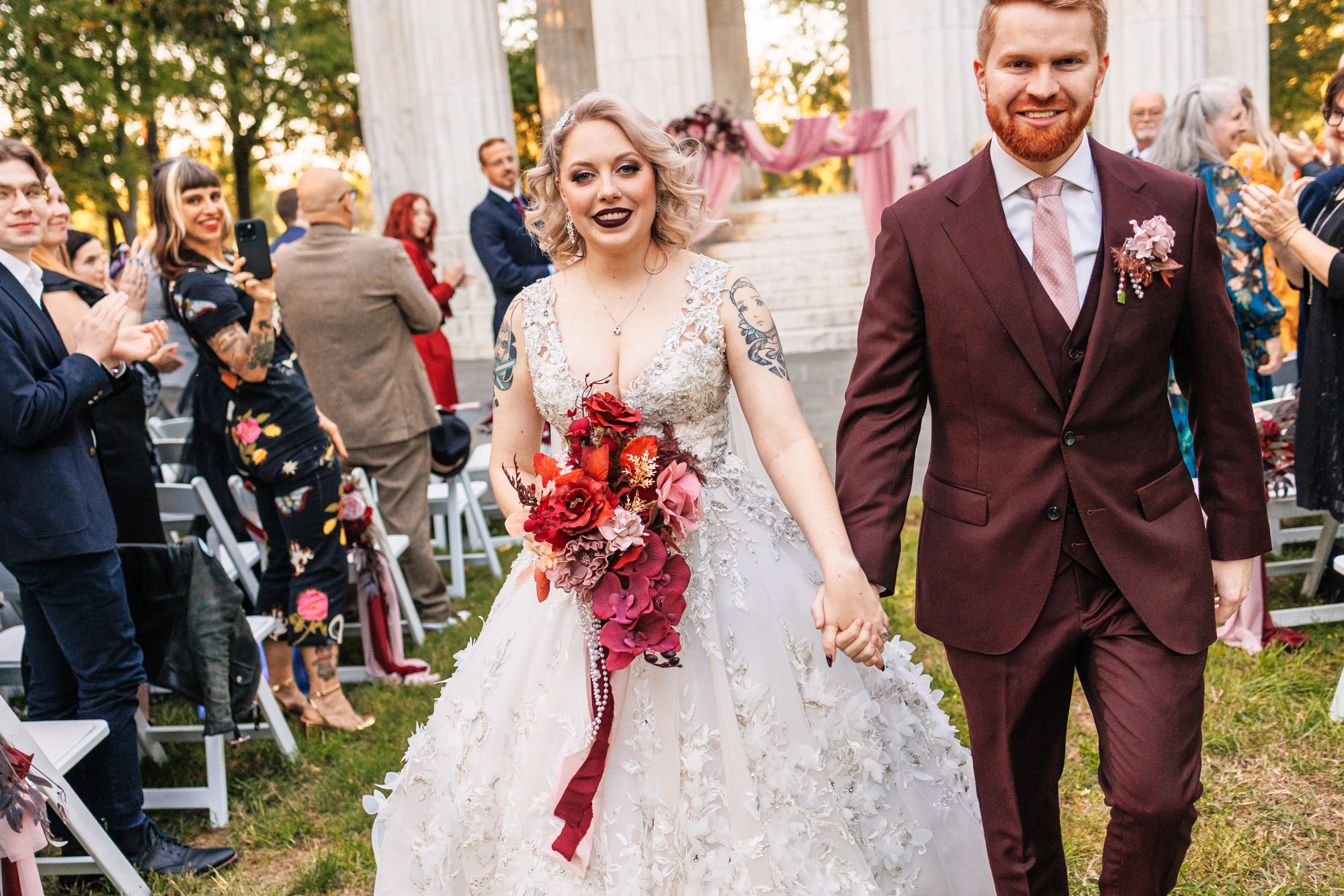 War Memorial Elegant Beautiful Wedding Washington DC War Memorial 