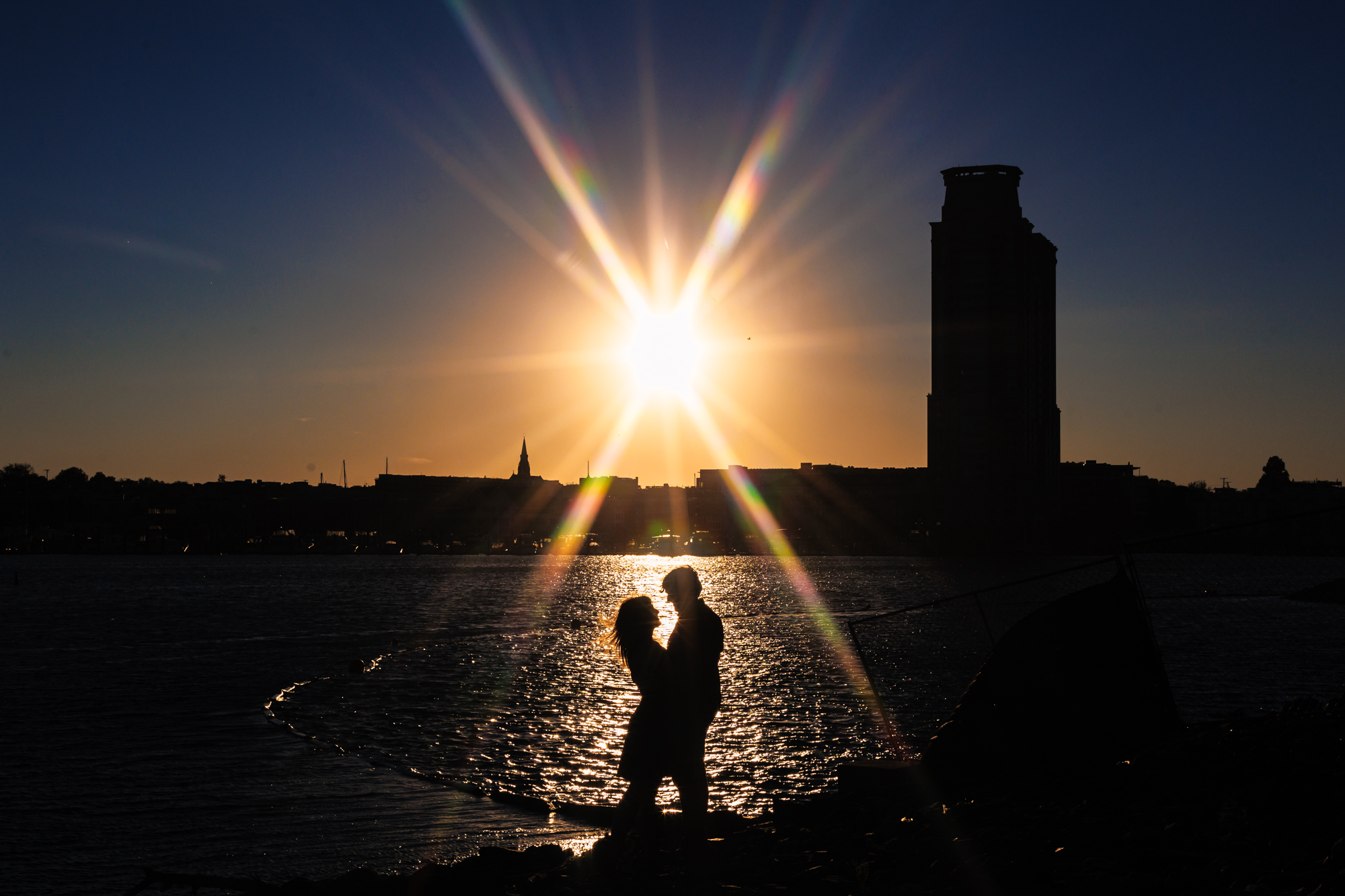 Epic Outdoor Fells Point Baltimore Engagement Session Photos