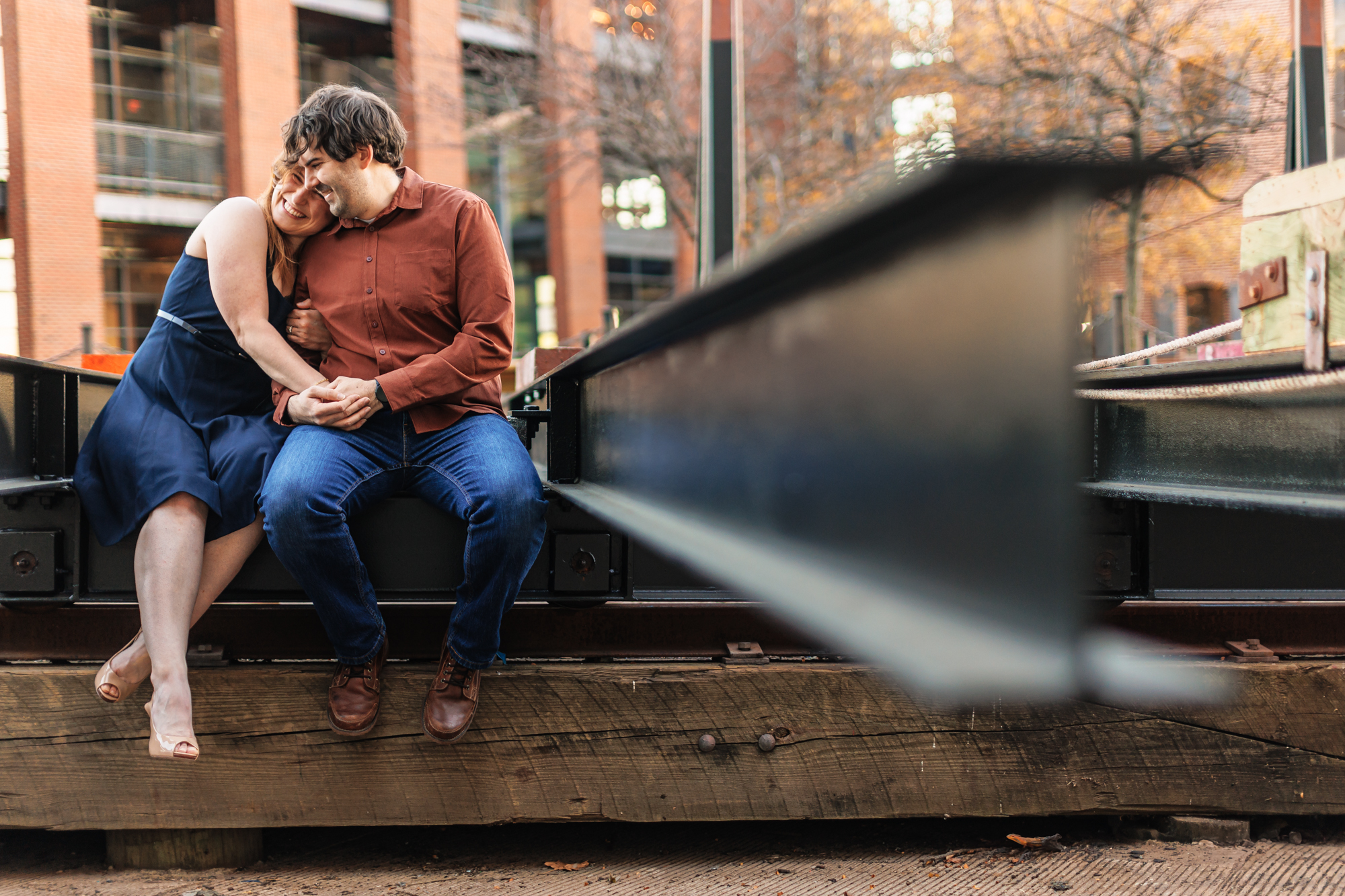 Epic Outdoor Fells Point Baltimore Engagement Session Photos