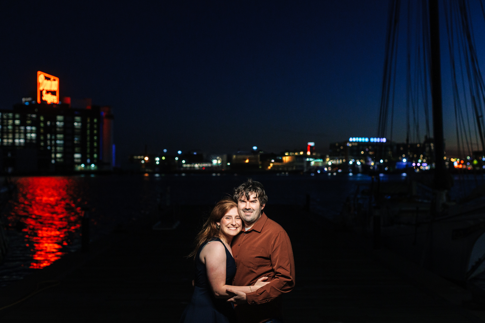 Epic Outdoor Fells Point Baltimore Engagement Session Photos