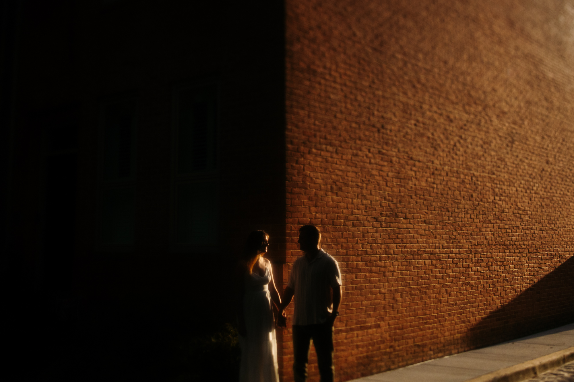 Downtown Baltimore Inner Harbor Engagement Shoot Outdoor Sunset Beautiful